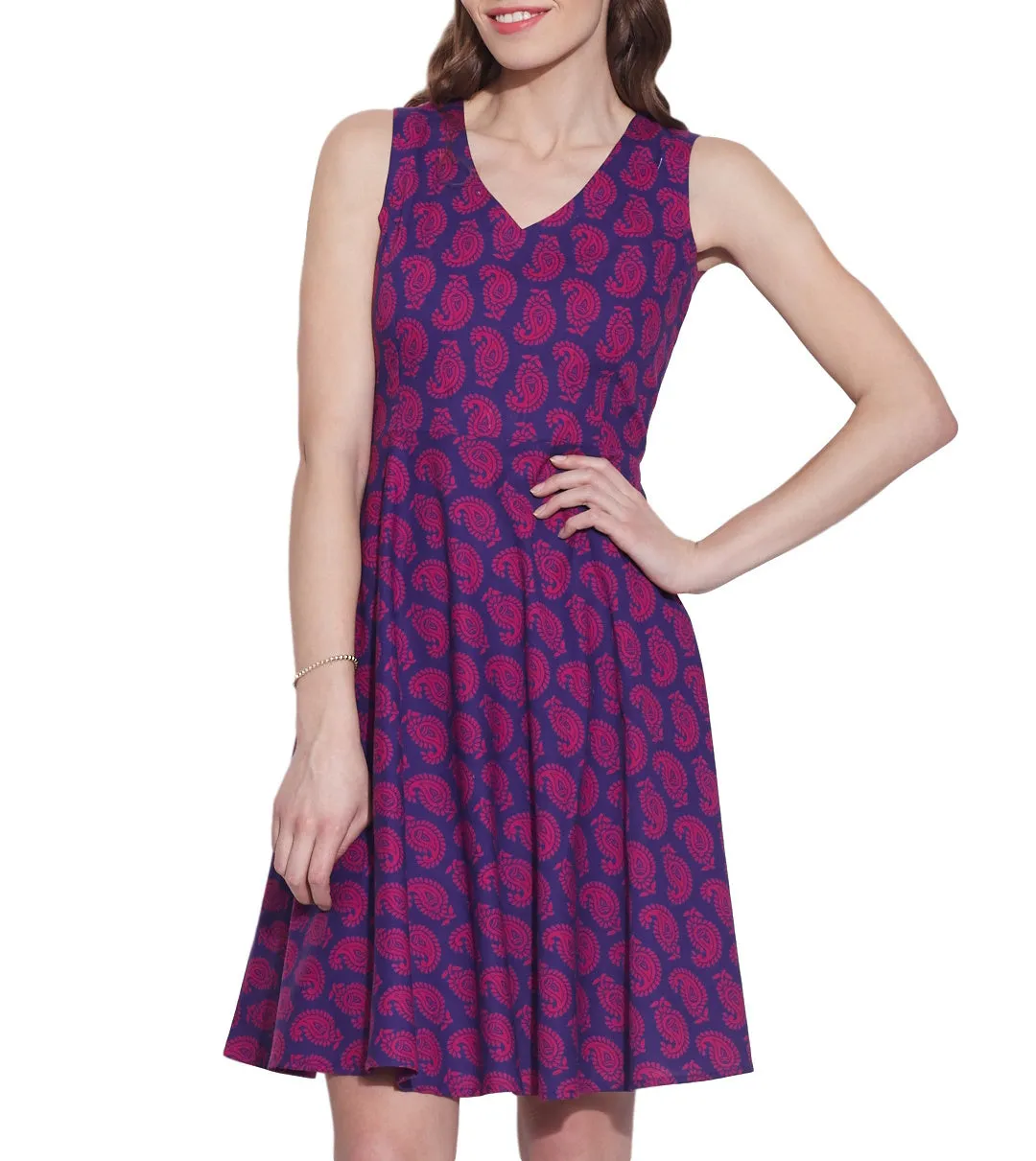 Womens Accessories Cotton Printed Dress,Machine Washable,W-CPD34-1630, Size-34 Inch