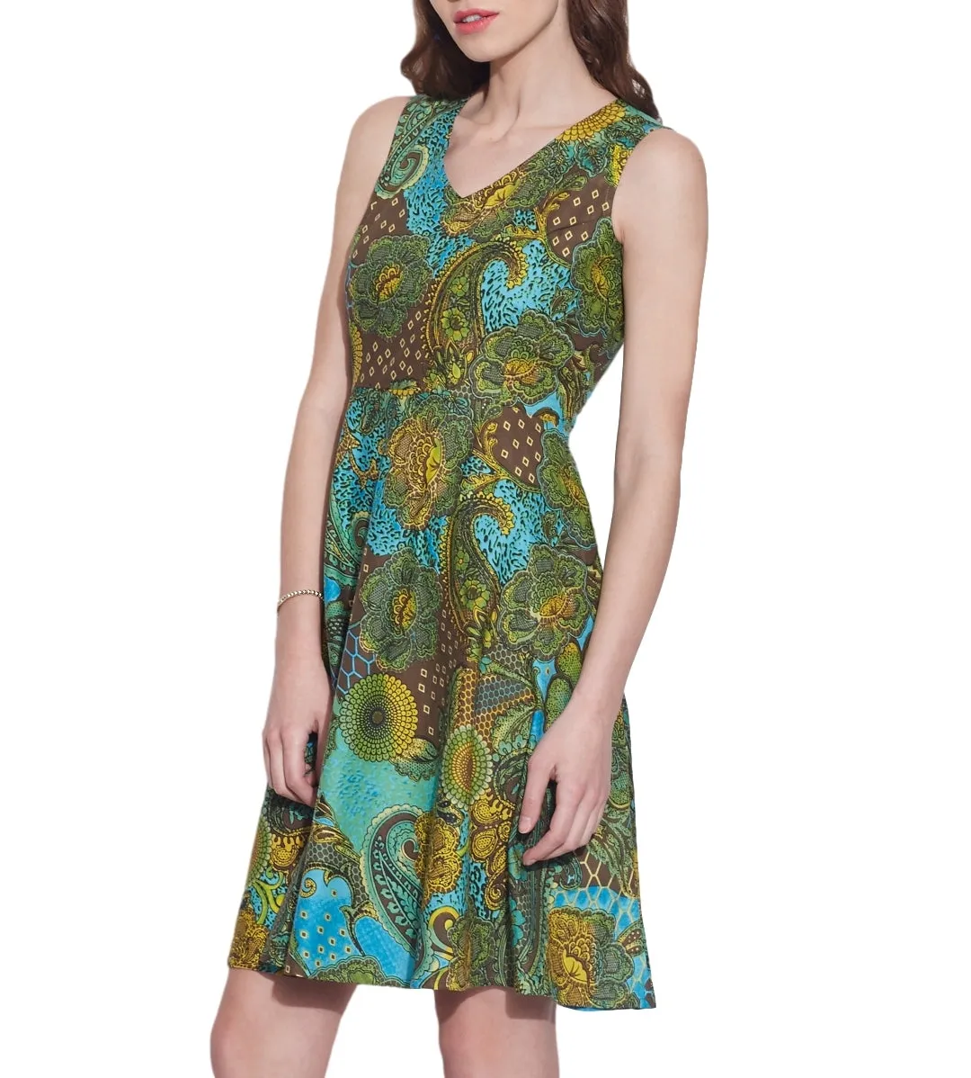 Womens Accessories Cotton Printed Dress,Machine Washable,W-CPD40-1614, Size-40 Inch