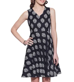 Women's Apparel Cotton Printed Dress,Machine Washable,W-CPD38-1609, Size-38 Inch