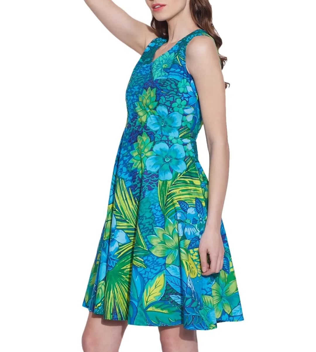 Women's Apparel Cotton Printed Dress,Machine Washable,W-CPD38-1624, Size-38 Inch