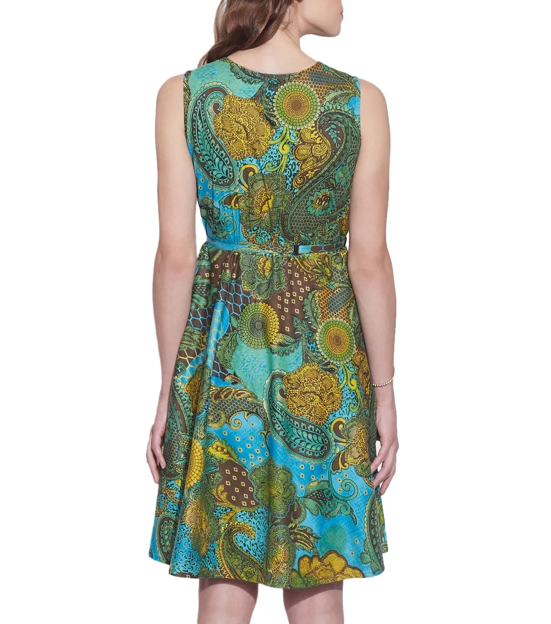 Womens Clothing Cotton Printed Dress,Machine washable,W-CPD32-1614, Size-32 Inch