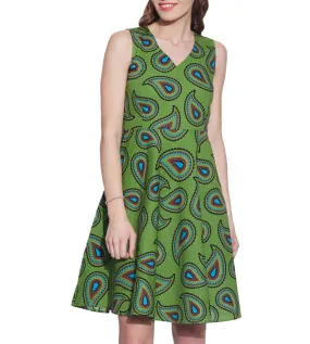 Womens Clothing Cotton Printed Dress,Machine washable,W-CPD38-1623, Size-38 Inch